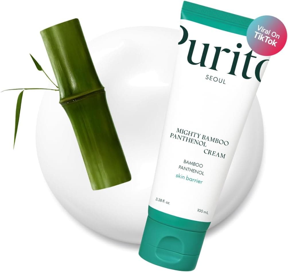 PURITO SEOUL Mighty Bamboo Panthenol Cream, Barrier Repair Moisturizer 100ml