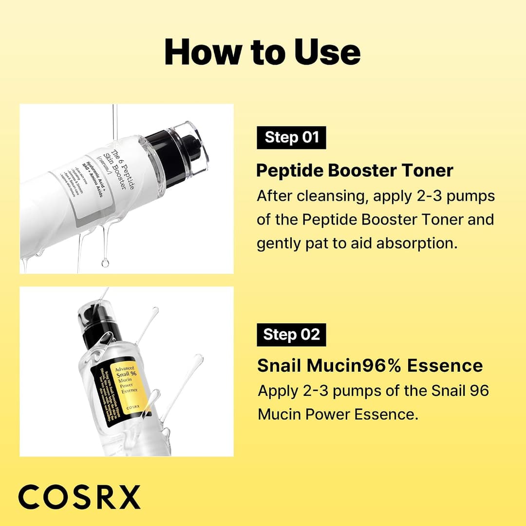 COSRX Snail Mucin 96% Peptide Booster Set (Essence + Toner)