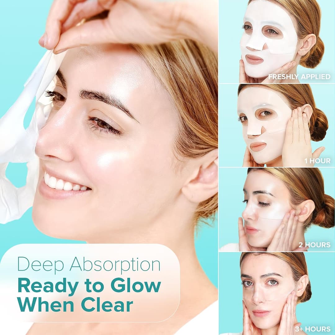 Ebanel Bio Collagen Face Mask, Hydrating Overnight Korean Sheet Masks