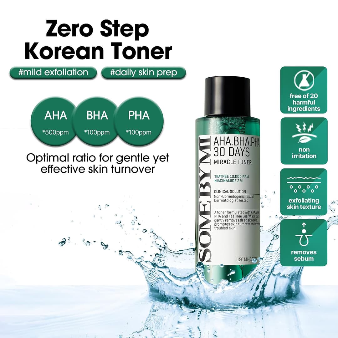 SOME BY MI AHA BHA PHA 30 Days Miracle Toner 150ml, 2% Niacinamide