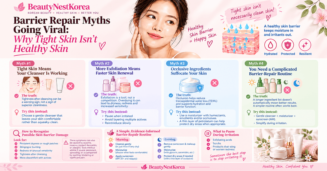 Barrier Repair Myths Going Viral: Why Tight Skin Isn't Healthy Skin