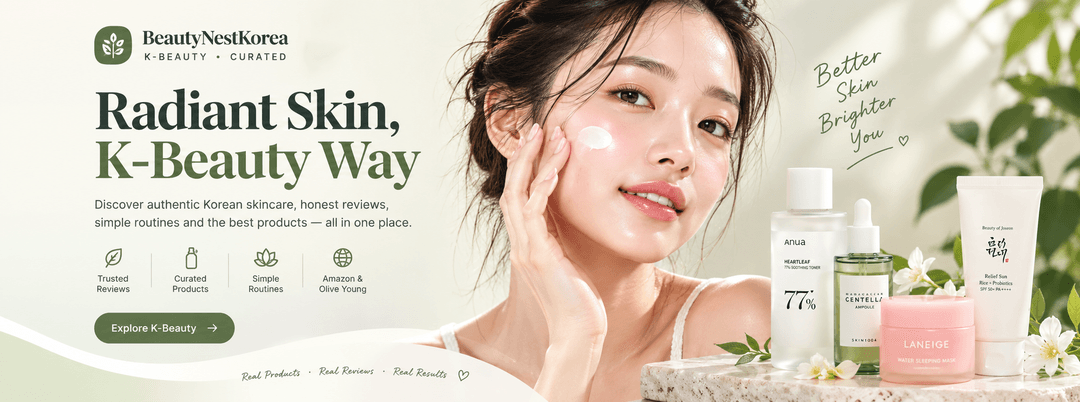 BeautyNestKorea curated K-beauty skincare banner