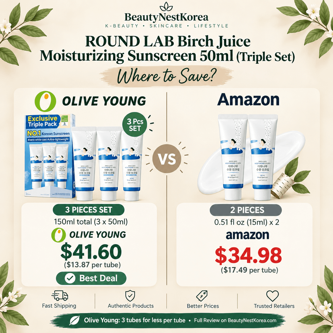 ROUND LAB Birch Juice Moisturizing UV LOCK SPF 45 Sunscreen, 50ml